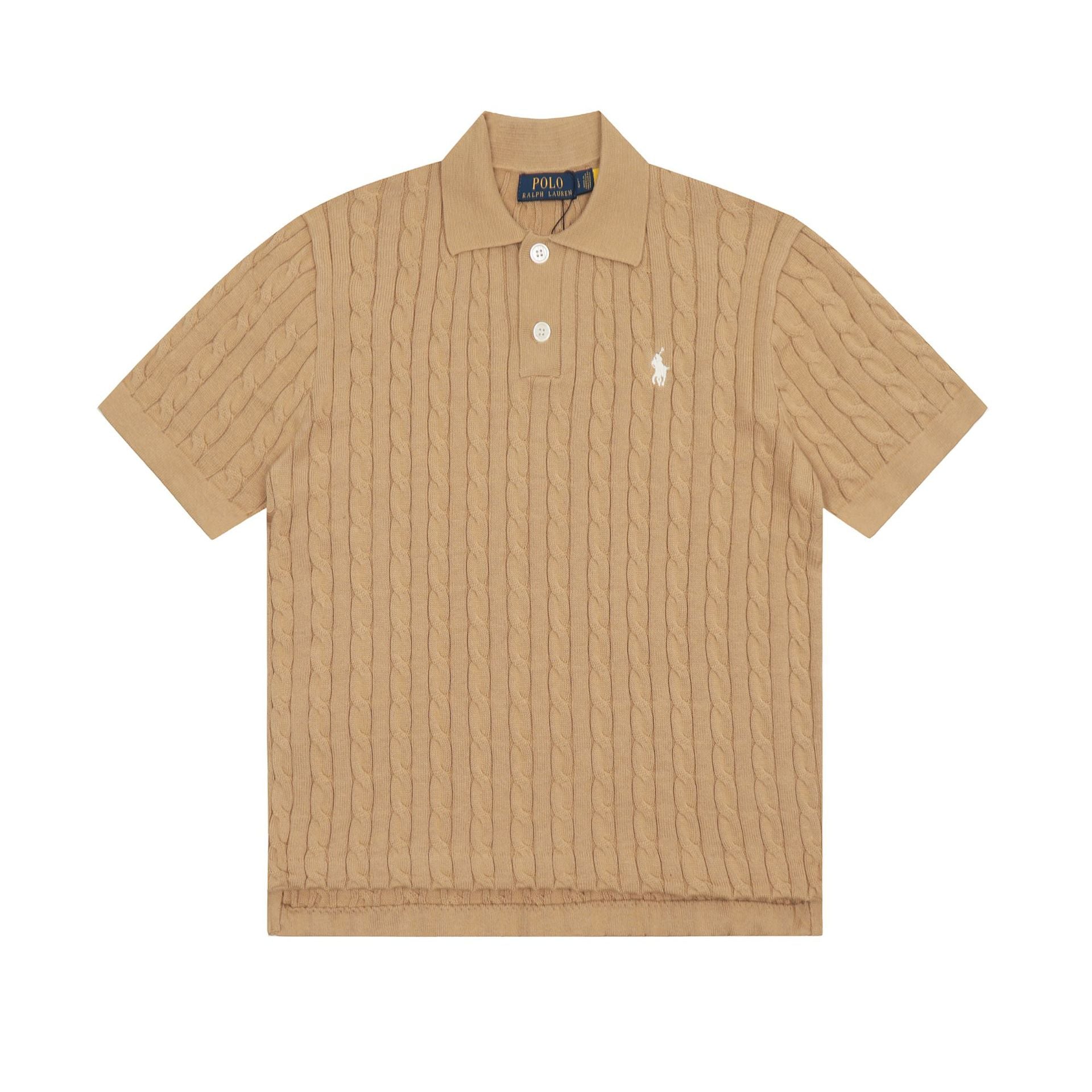 Ralph Lauren Knitted sweaters Ralph Lauren Knitted Short Sleeved Shirt POLO Lapel Knitted Short Sleeve Small Twist Lapel T-Shirt Men’s shirt