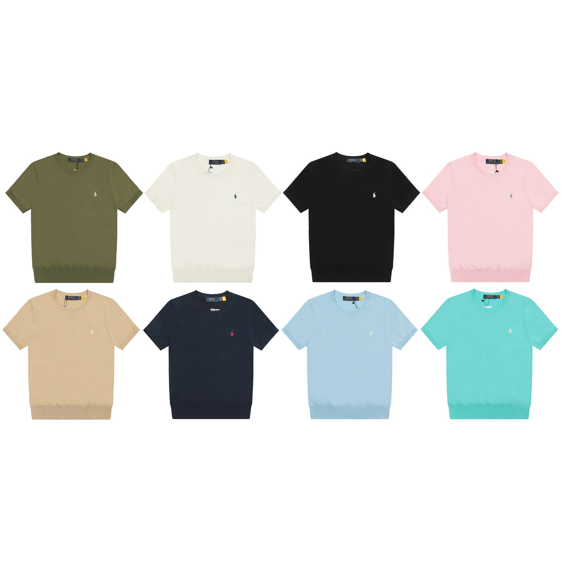 Ralph Lauren Knitted sweaters Ralph Lauren Knitted Short Sleeved Shirt RLl Pony Standard Knitted Twist Embroidered Short Sleeve Top T-Shirt Men’s shirt