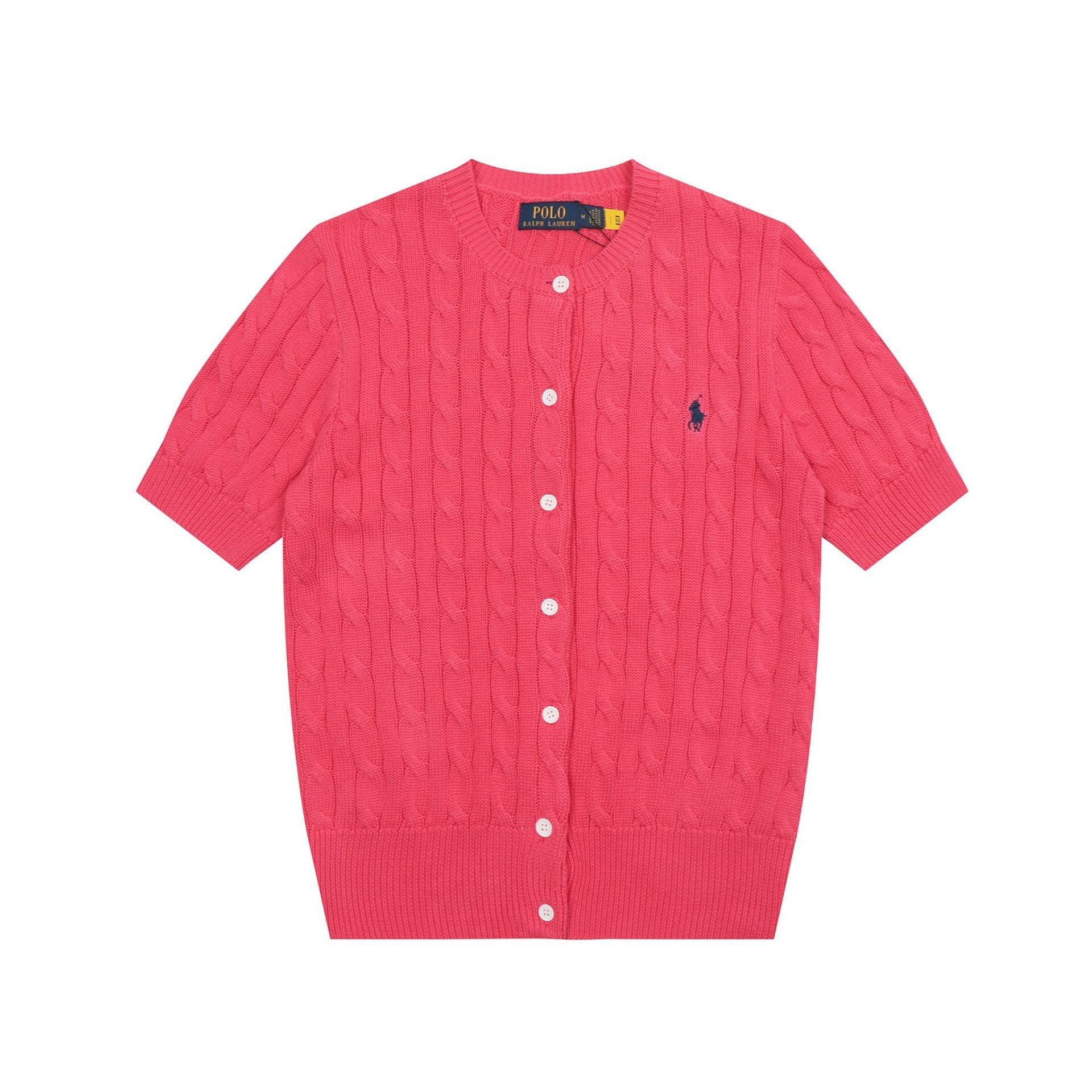 Ralph Lauren Knitted sweaters Ralph Lauren Knitted Short Sleeved Shirt RL Ralph Pony Standard POLO Short Sleeve Knitted Sweater Cardigan T-Shirt Men’s shirt