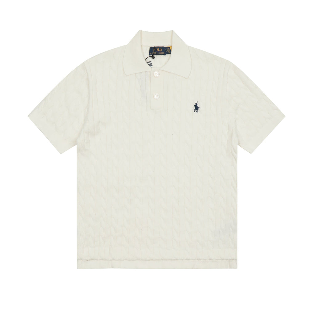 Ralph Lauren Knitted sweaters Ralph Lauren Knitted Short Sleeved Shirt POLO Lapel Knitted Short Sleeve Small Twist Lapel T-Shirt Men’s shirt