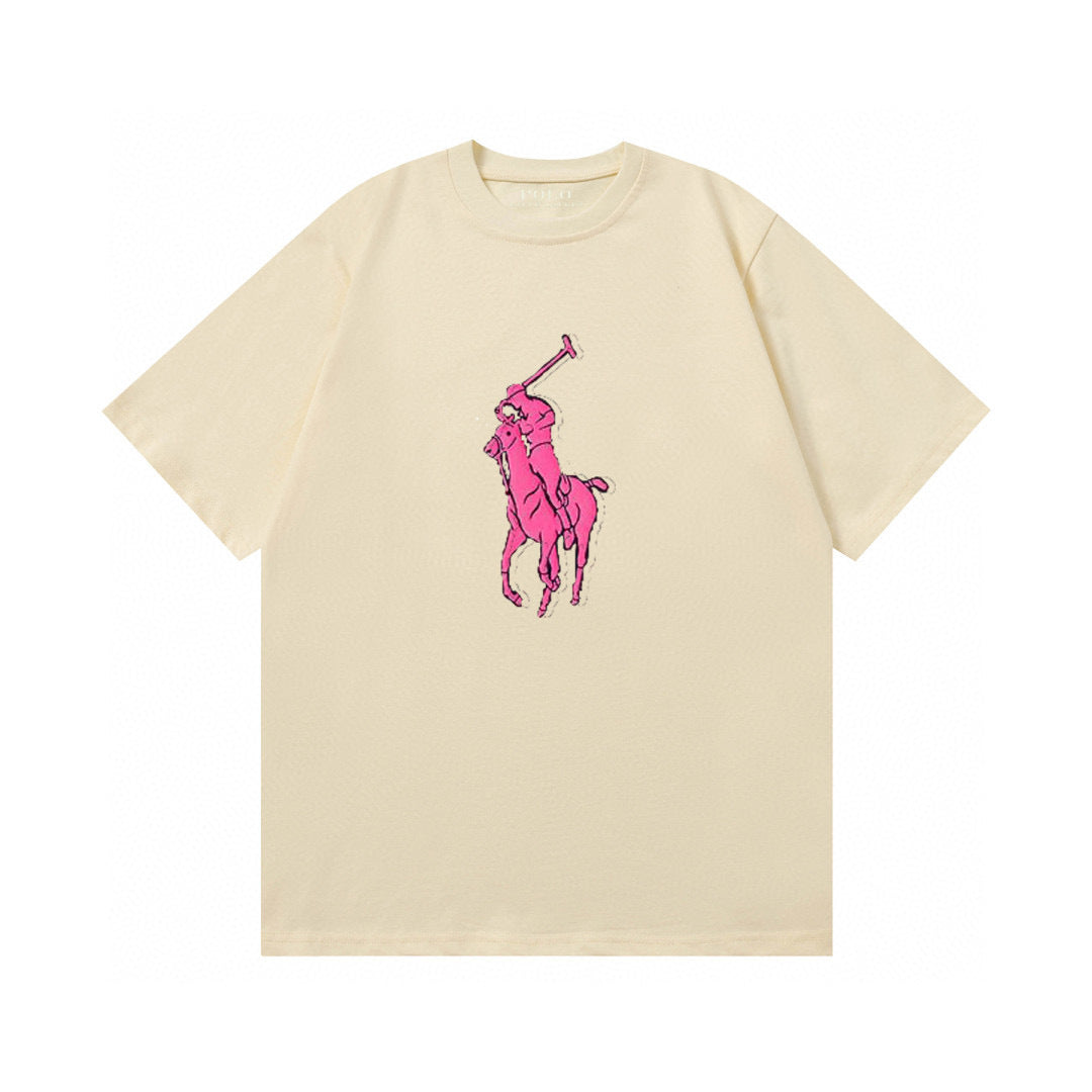 Ralph Lauren T Shirts Cotton Label Short Sleeve Solid Color Men’s shirt