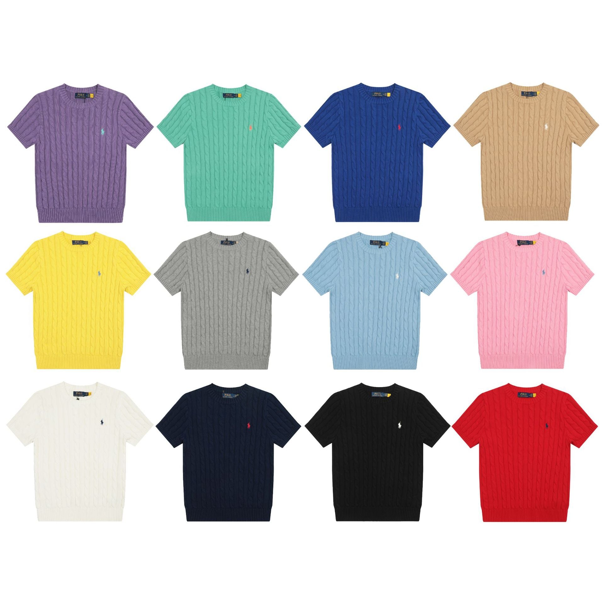 Ralph Lauren Knitted sweaters Ralph Lauren Knitted Short Sleeved Shirt Small Standard Twist Knitted Crew Neck Short Sleeve Men’s shirt