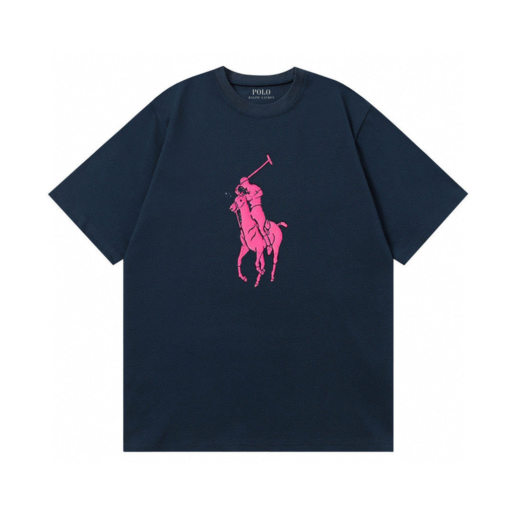 Ralph Lauren T Shirts Cotton Label Short Sleeve Solid Color Men’s shirt
