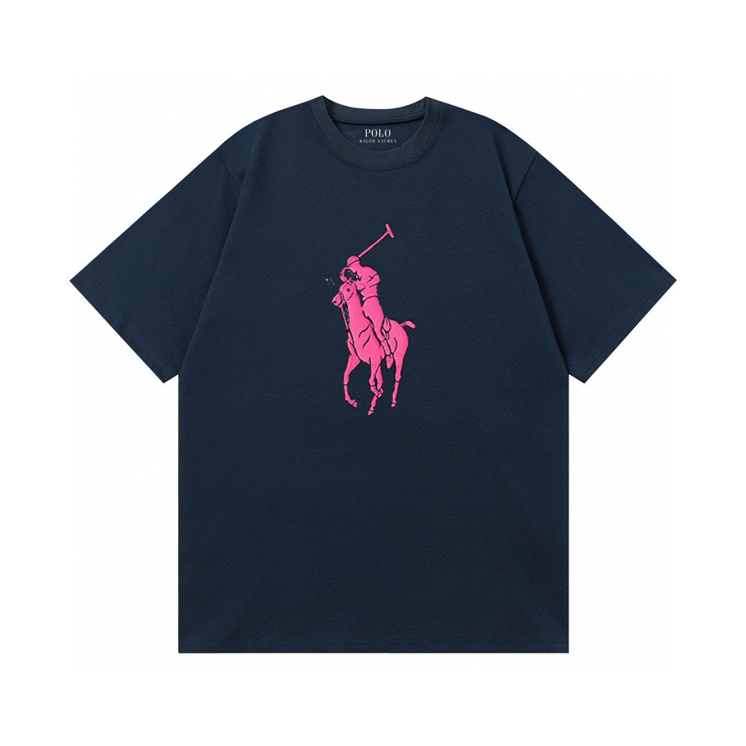 Ralph Lauren T Shirts Cotton Label Short Sleeve Solid Color Men’s shirt