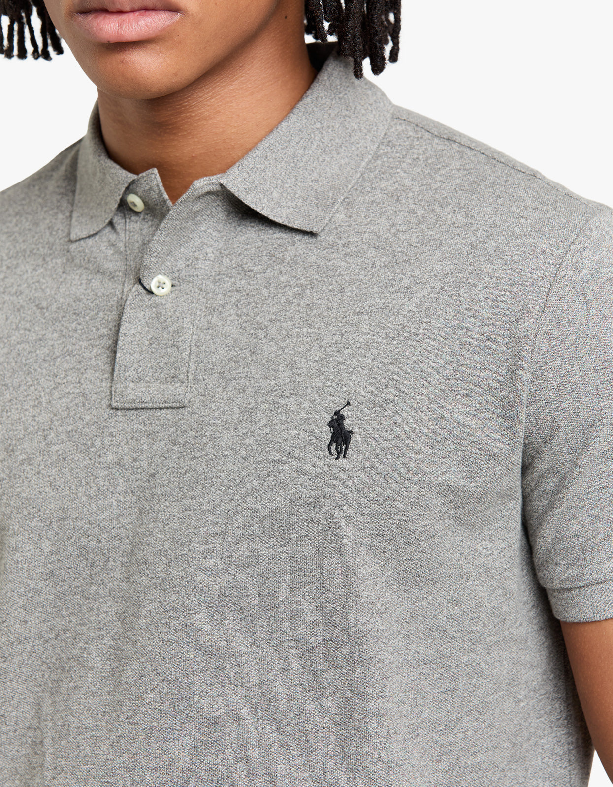 Custom Slim Fit Mesh S/S Polo Shirt - Canterbury Heather Men’s shirt