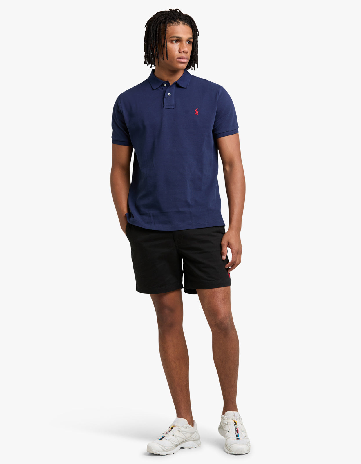 Custom Slim Fit Mesh S/S Polo Shirt - Newport Navy/C3870 Men’s shirt