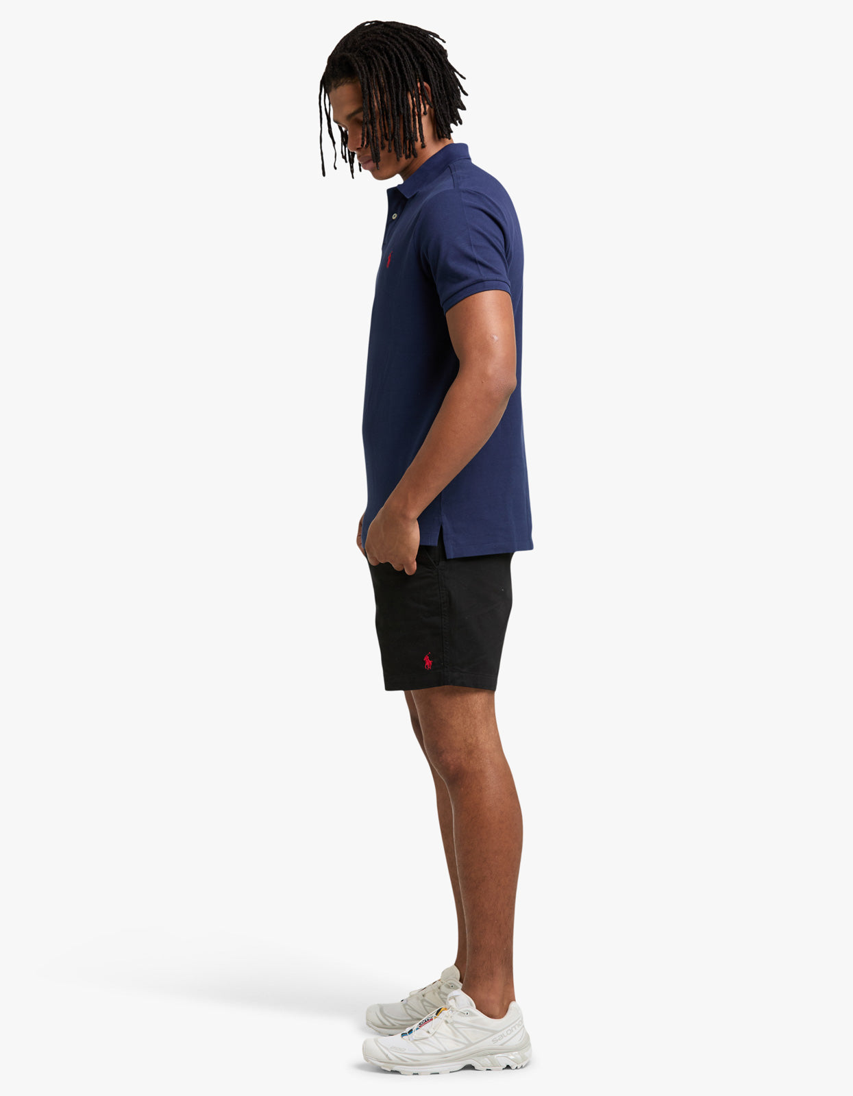 Custom Slim Fit Mesh S/S Polo Shirt - Newport Navy/C3870 Men’s shirt