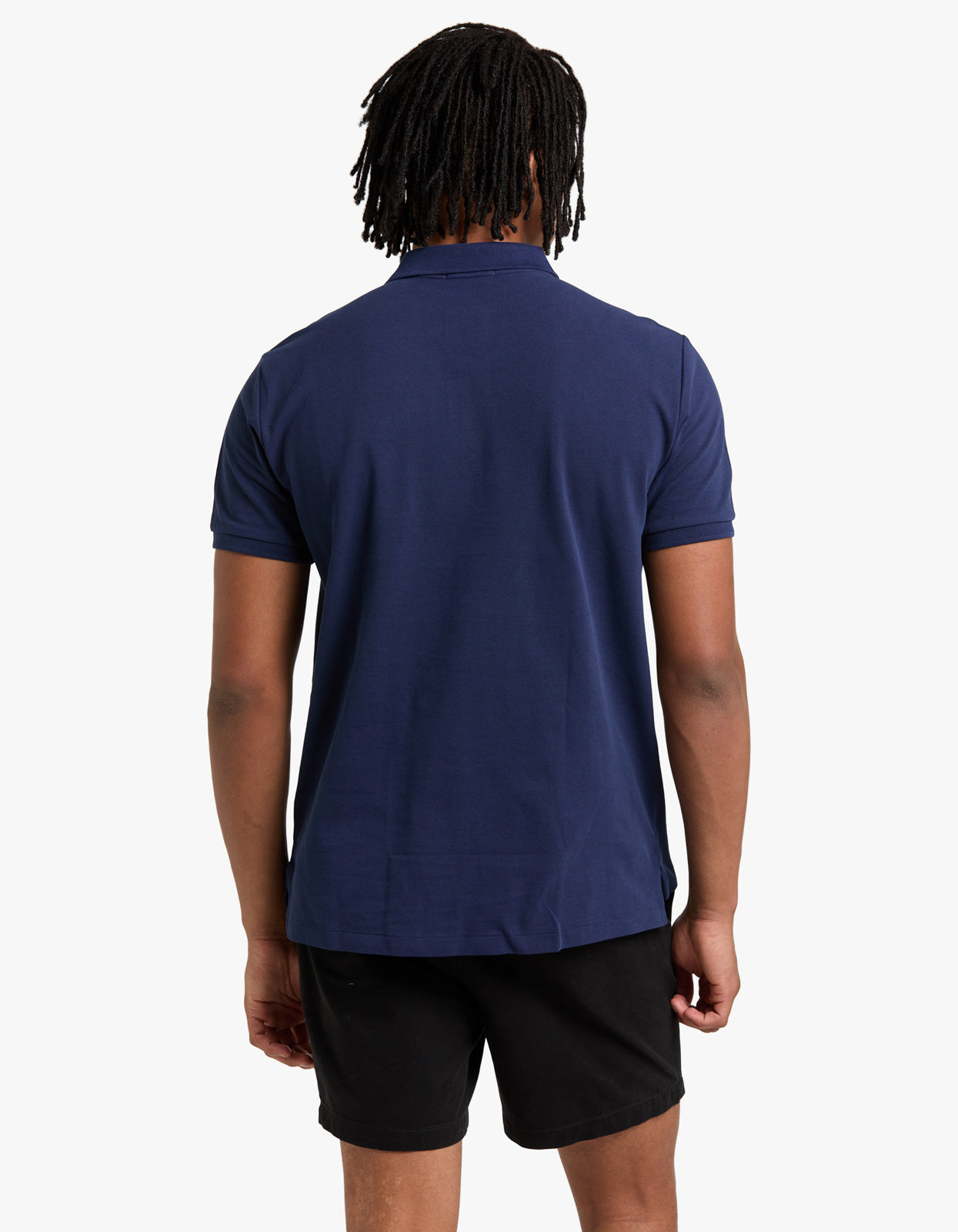 Custom Slim Fit Mesh S/S Polo Shirt - Newport Navy/C3870 Men’s shirt
