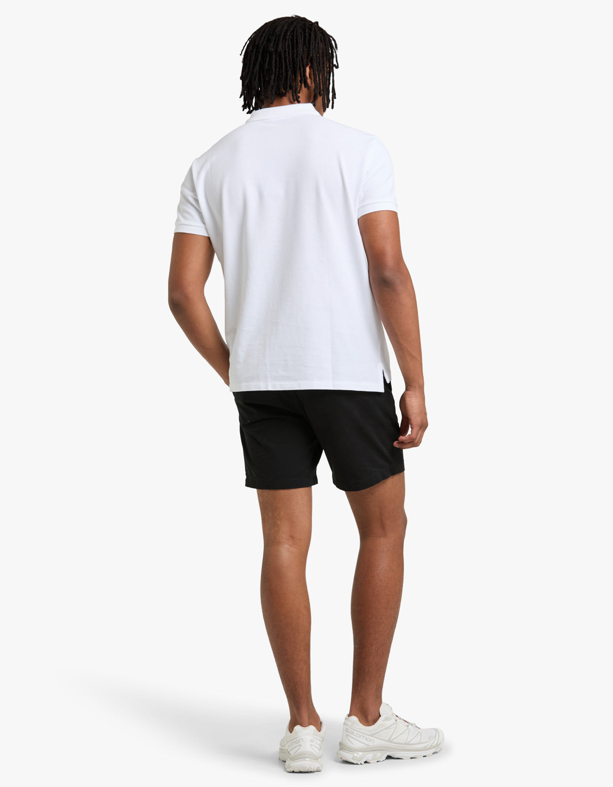 Custom Slim Fit Mesh S/S Polo Shirt - White Men’s shirt