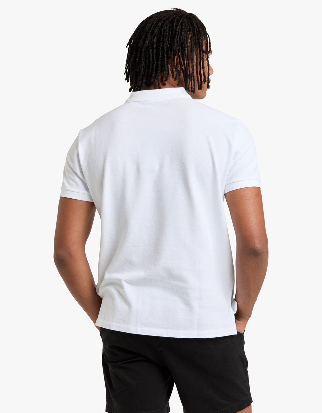 Custom Slim Fit Mesh S/S Polo Shirt - White Men’s shirt