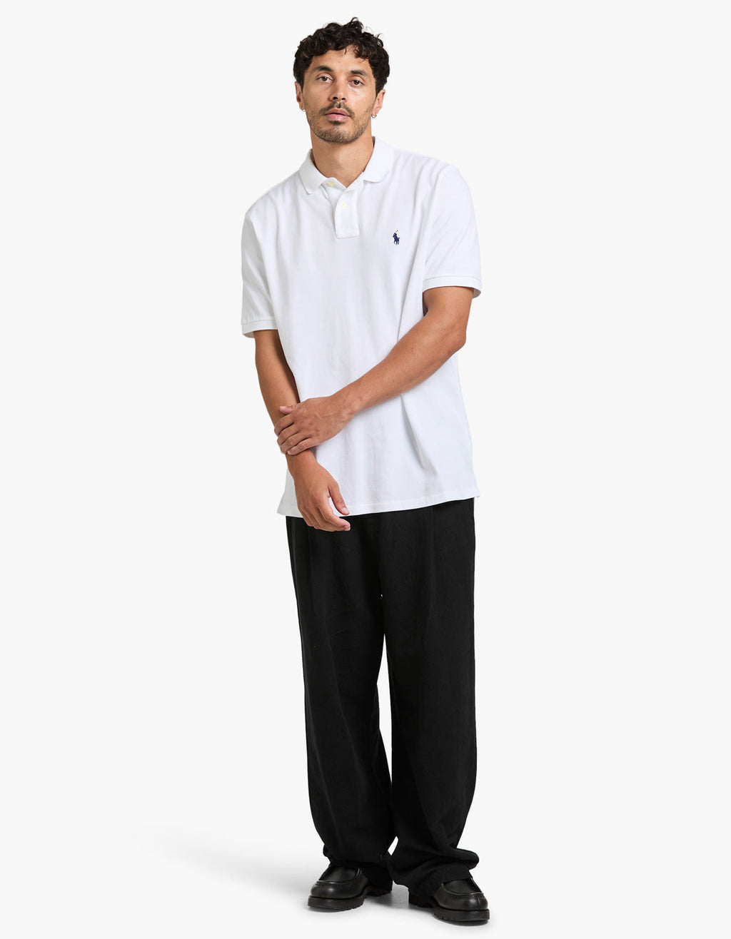 Classic Fit Mesh S/S Polo Shirt - White Men’s shirt
