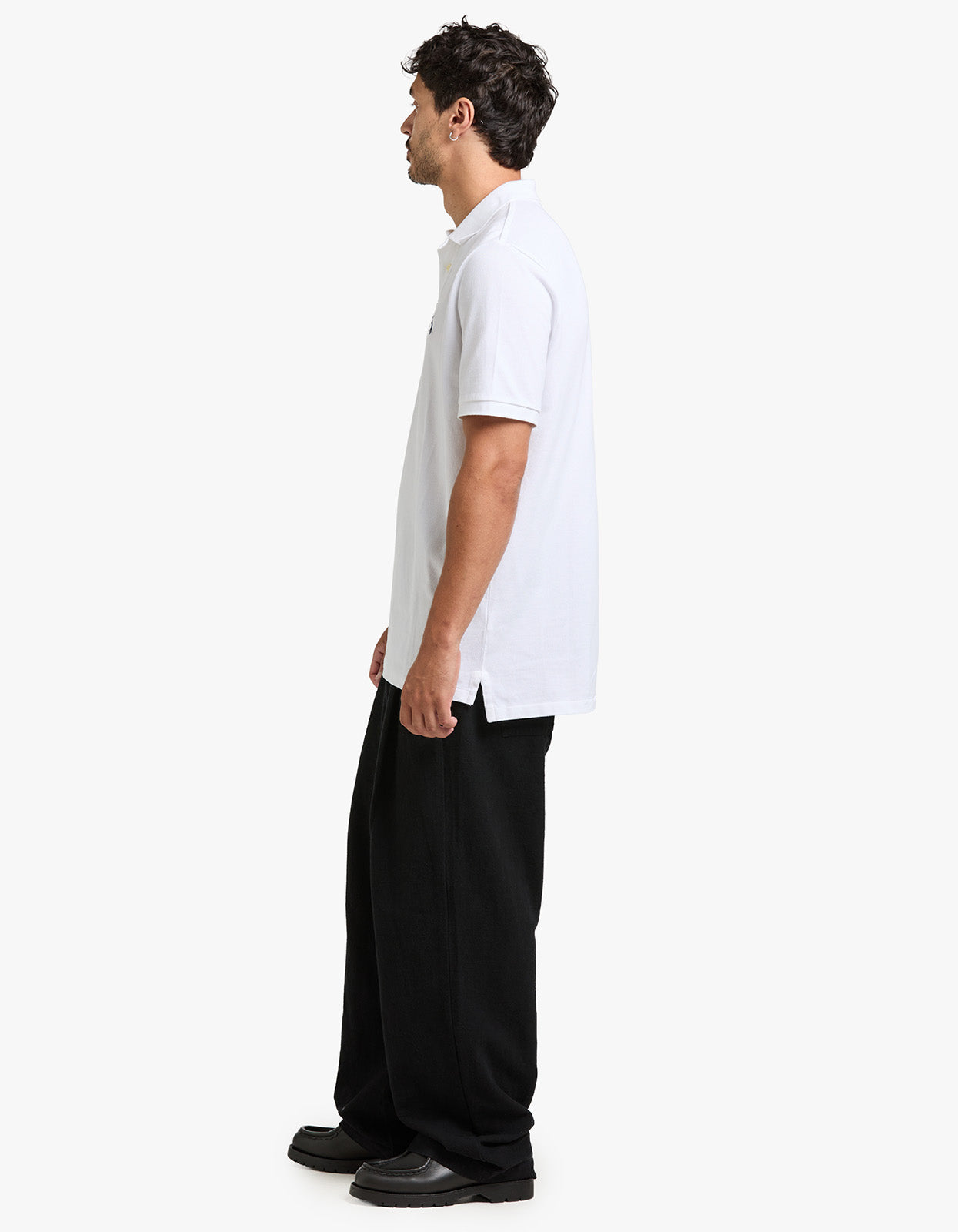 Classic Fit Mesh S/S Polo Shirt - White Men’s shirt