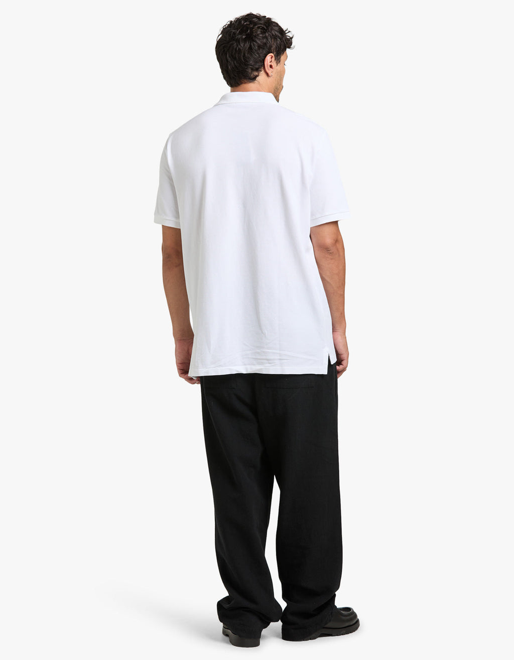 Classic Fit Mesh S/S Polo Shirt - White Men’s shirt