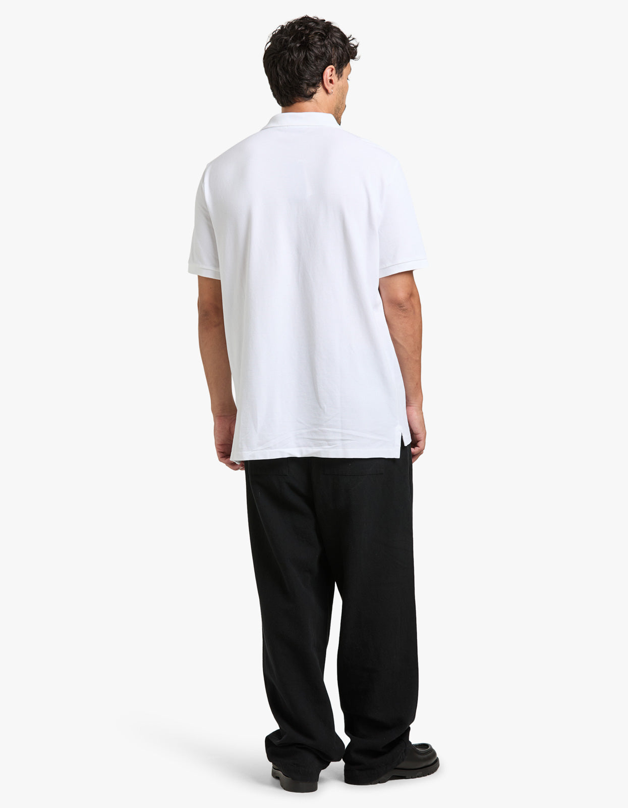 Classic Fit Mesh S/S Polo Shirt - White Men’s shirt