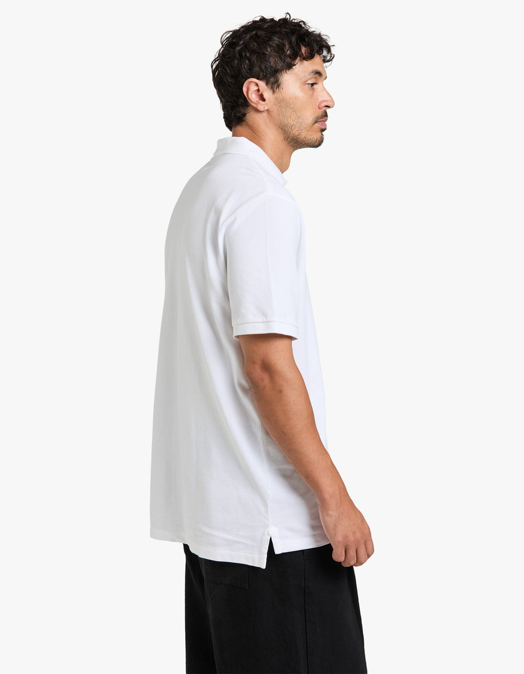 Classic Fit Mesh S/S Polo Shirt - White Men’s shirt