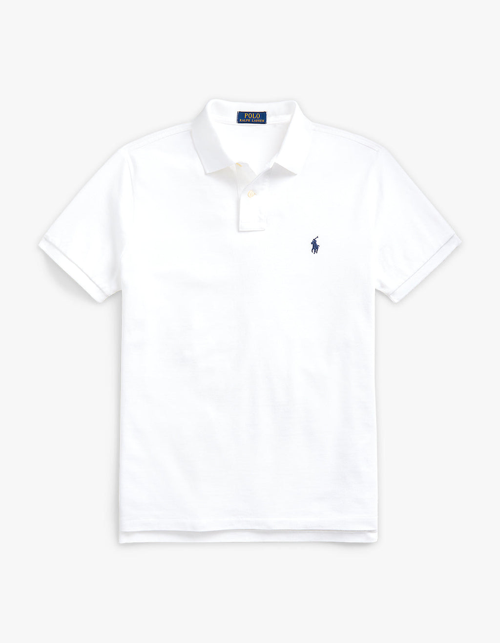 Custom Slim Fit Mesh S/S Polo Shirt - White Men’s shirt
