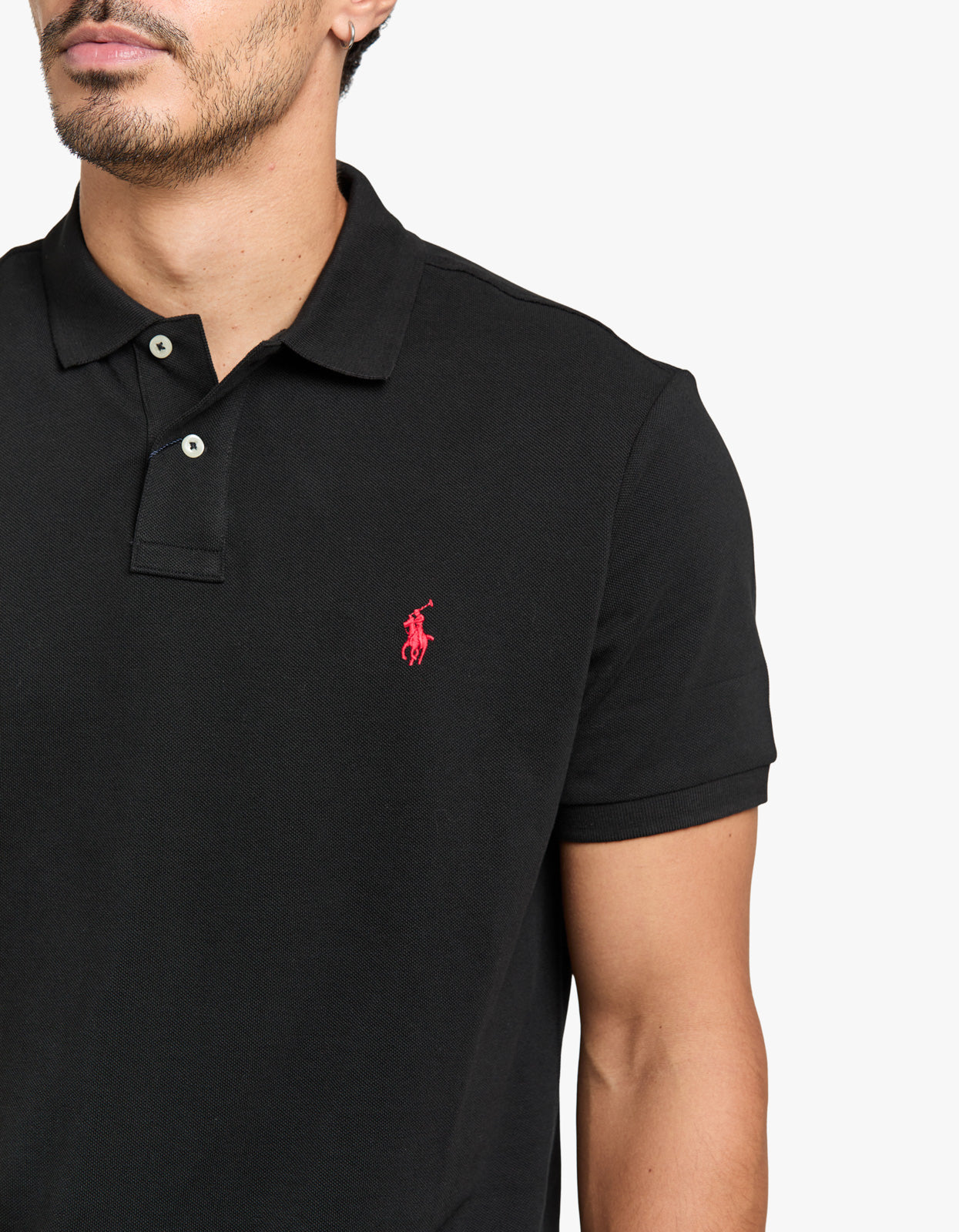 Custom Slim Fit Mesh S/S Polo Shirt - Polo Black/C3870 Men’s shirt