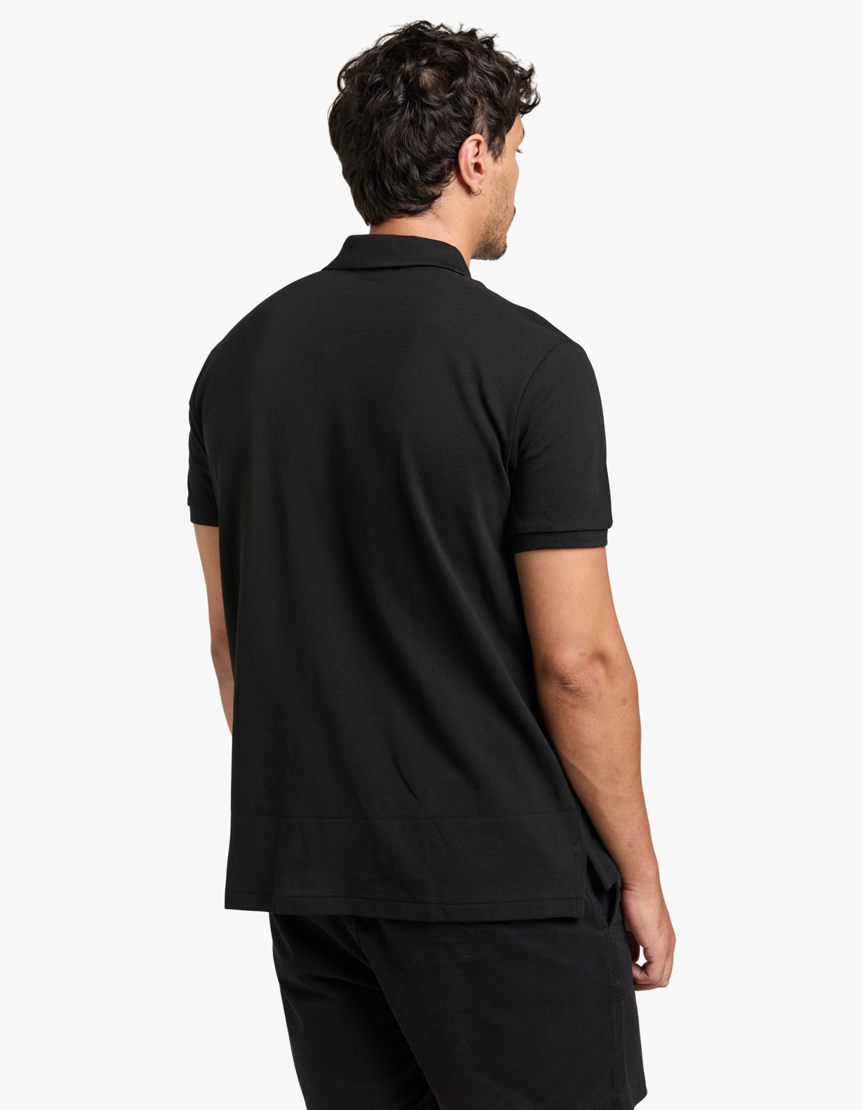 Custom Slim Fit Mesh S/S Polo Shirt - Polo Black/C3870 Men’s shirt