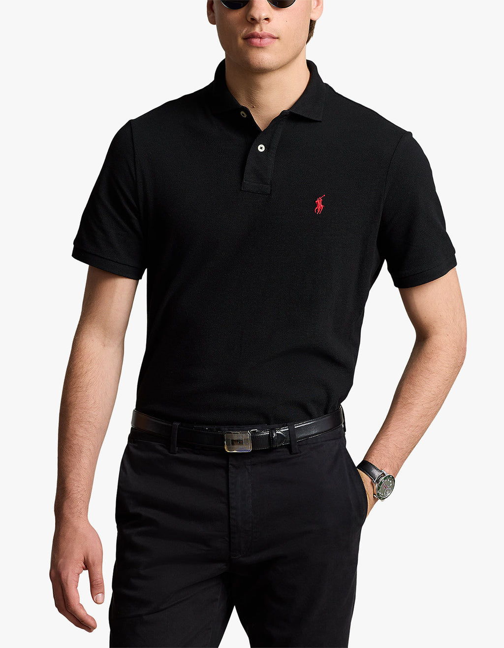 Classic Fit Mesh S/S Polo Shirt - Polo Black/C3870 Men’s shirt
