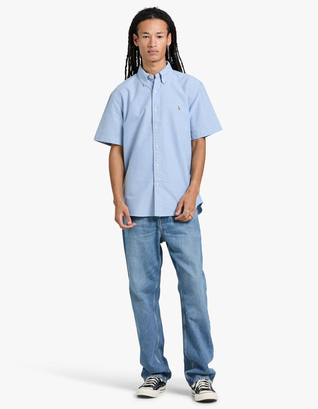 Custom Fit Short Sleeve Sport Shirt - BSR Blue Men’s shirt