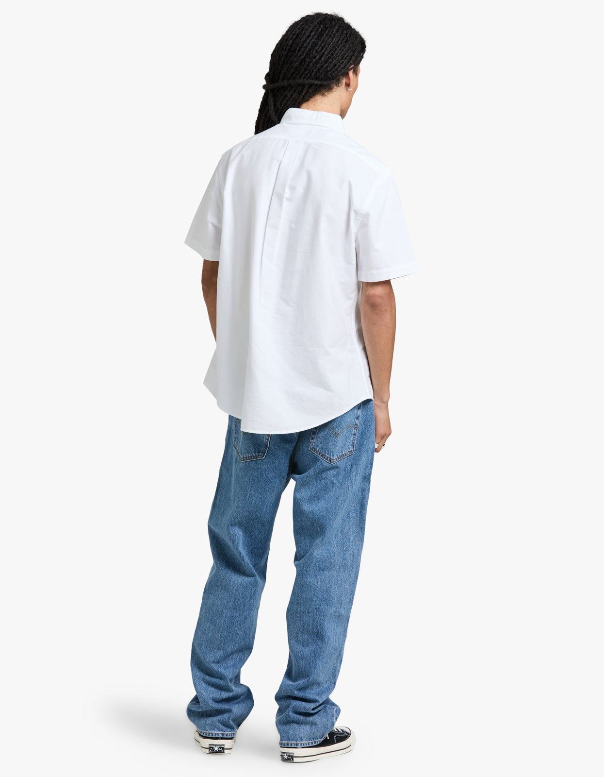 Custom Fit Short Sleeve Sport Shirt - White Men’s shirt