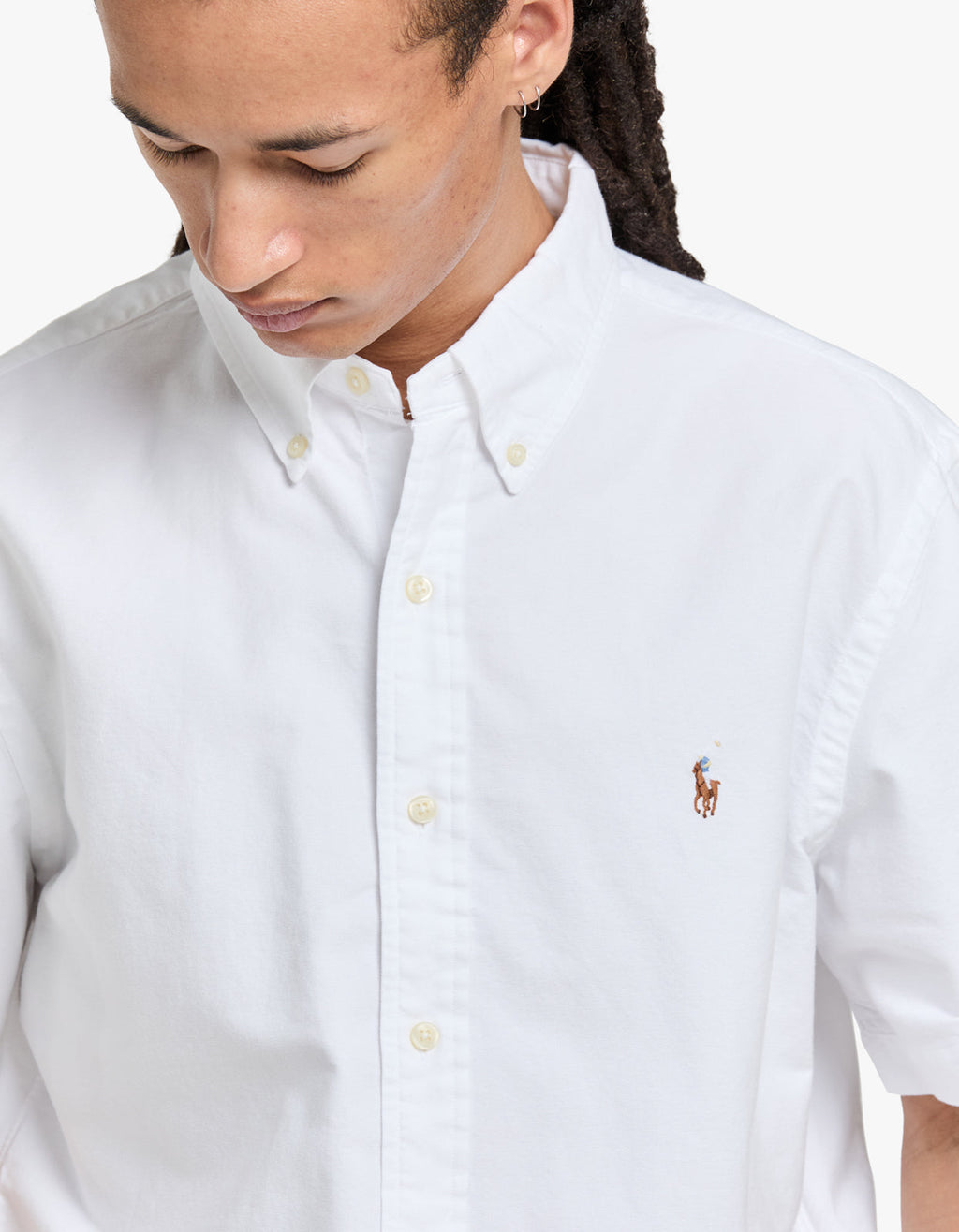 Custom Fit Short Sleeve Sport Shirt - White Men’s shirt