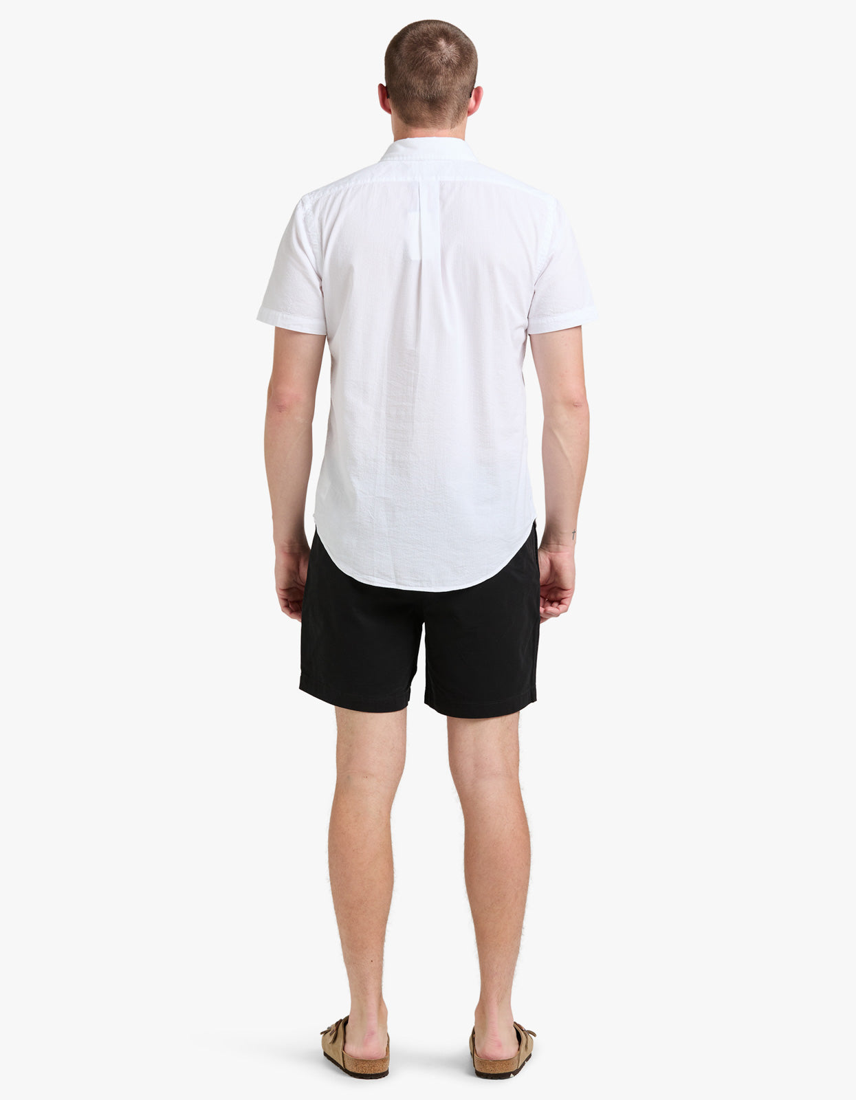 Custom Fit Seersucker Shirt - White Men’s shirt