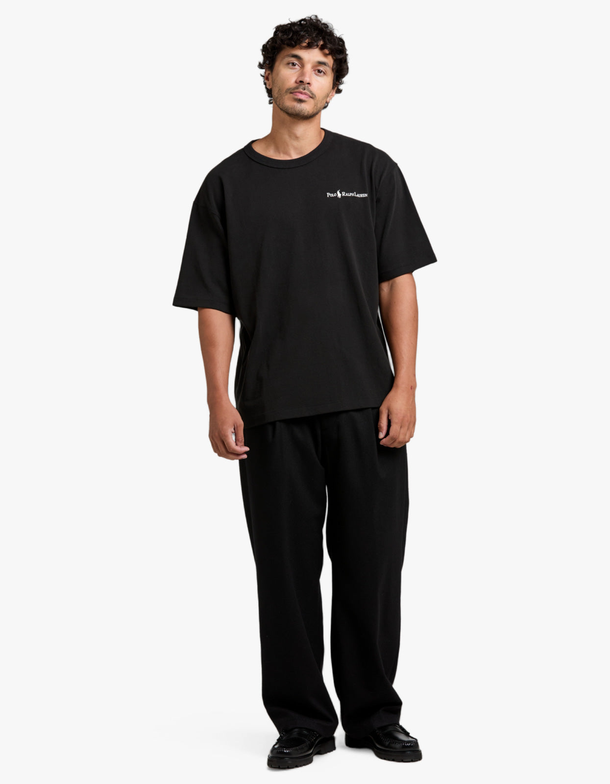 Relaxed Fit Logo Jersey T Shirt - Polo Black Men’s shirt