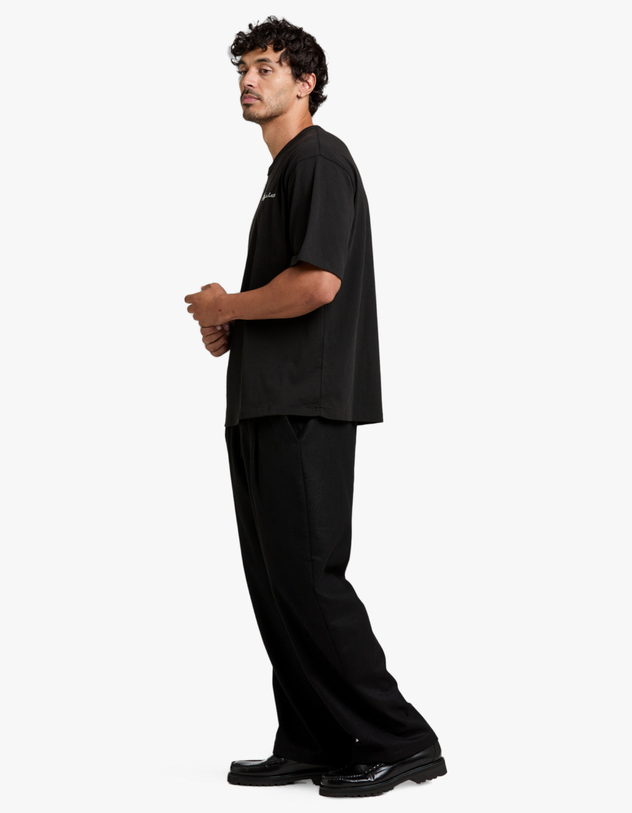 Relaxed Fit Logo Jersey T Shirt - Polo Black Men’s shirt