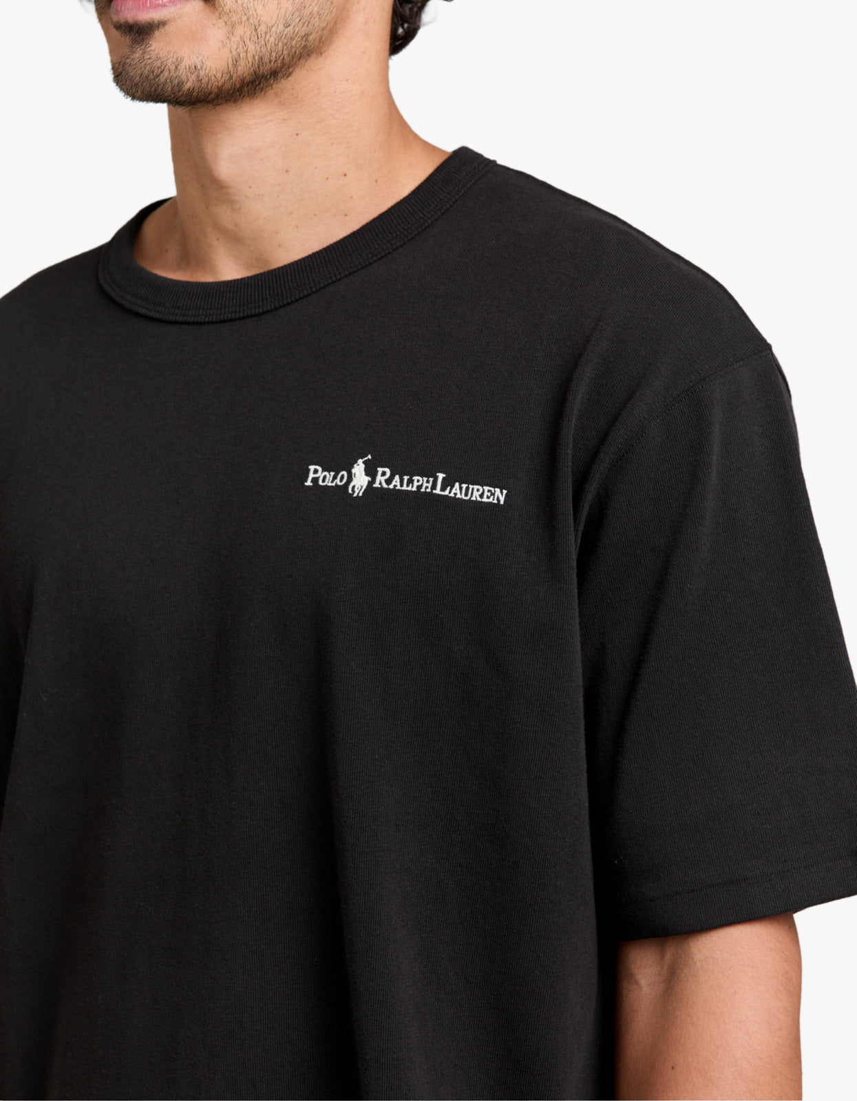 Relaxed Fit Logo Jersey T Shirt - Polo Black Men’s shirt