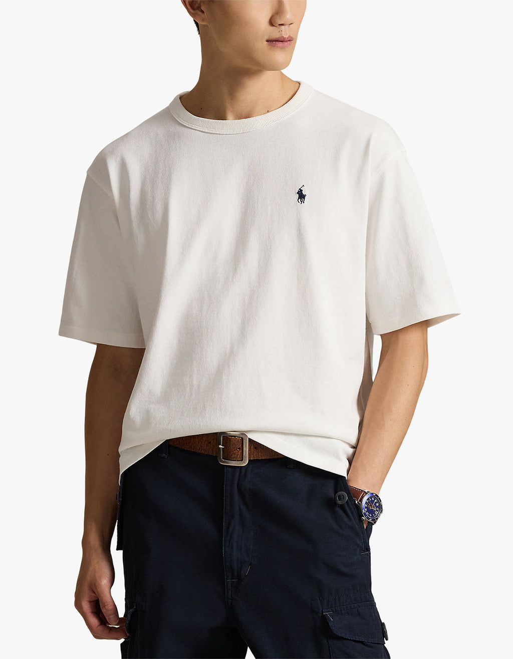 Relaxed Fit Logo Jersey T Shirt - Deckwash White Men’s shirt