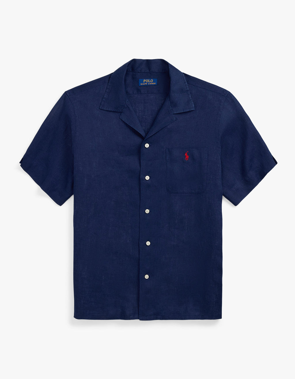 Classic Fit Linen Camp Shirt - Newport Navy shirt