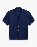 Classic Fit Linen Camp Shirt - Newport Navy shirt