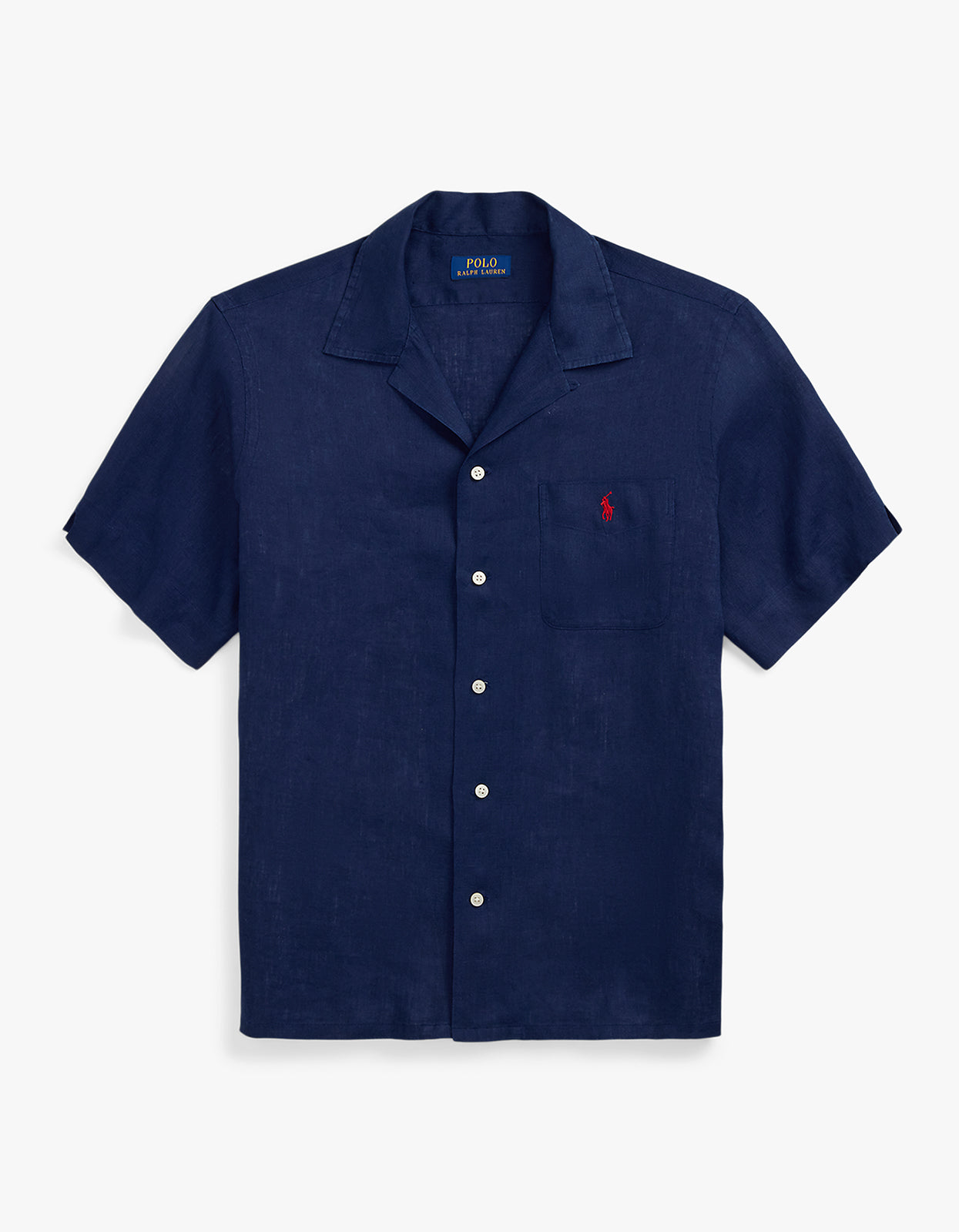 Classic Fit Linen Camp Shirt - Newport Navy shirt