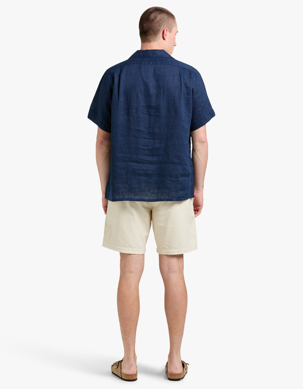 Classic Fit Linen Camp Shirt - Newport Navy shirt