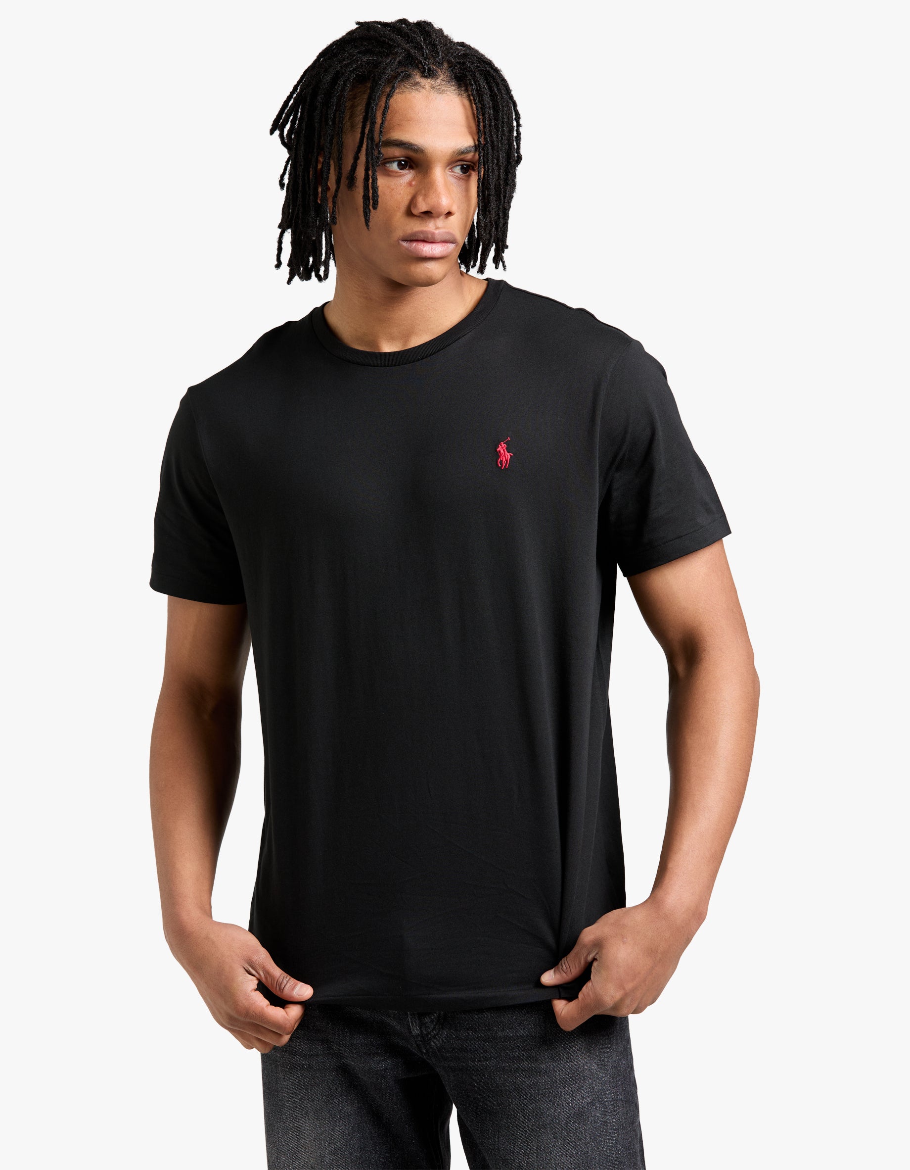 Custom Slim Fit Crew Neck T Shirt - RL Black Men’s shirt