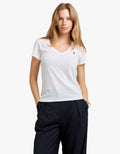 V Neck Short Sleeve T-Shirt - White shirt