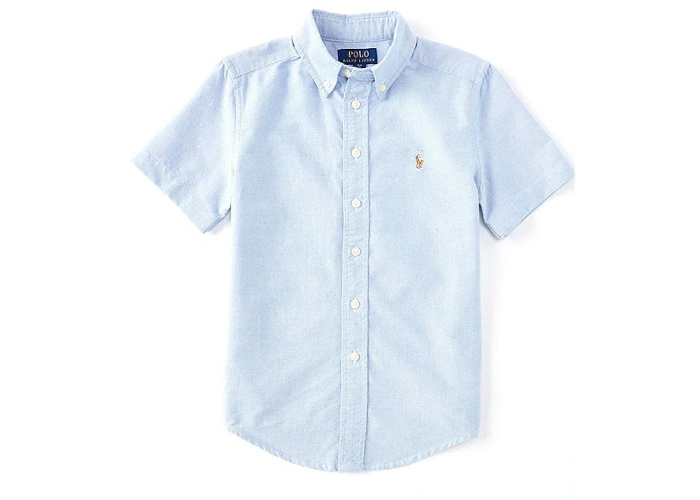 Polo Ralph Lauren Boys Short Sleeve Oxford Sport Solid Shirt Blue Men’s shirt