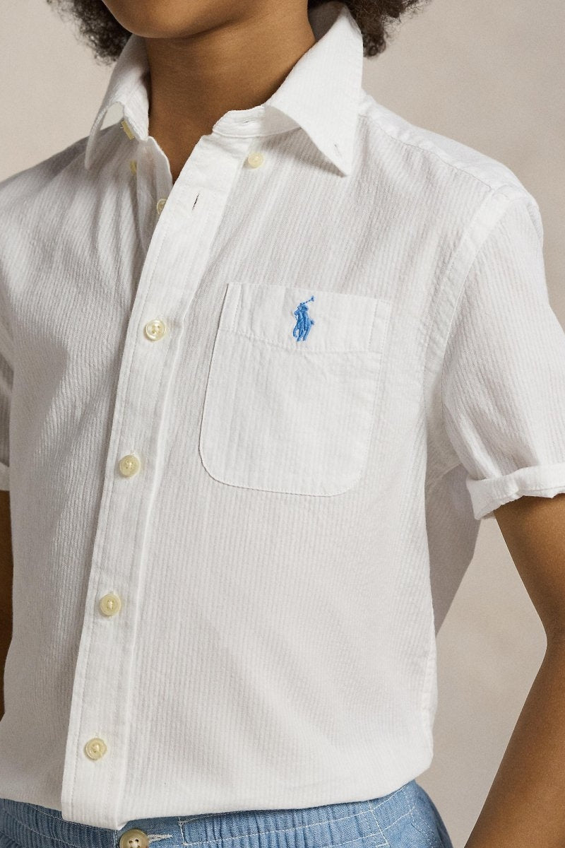 Polo Ralph Lauren Boys Short Sleeve Seersucker Shirt shirt