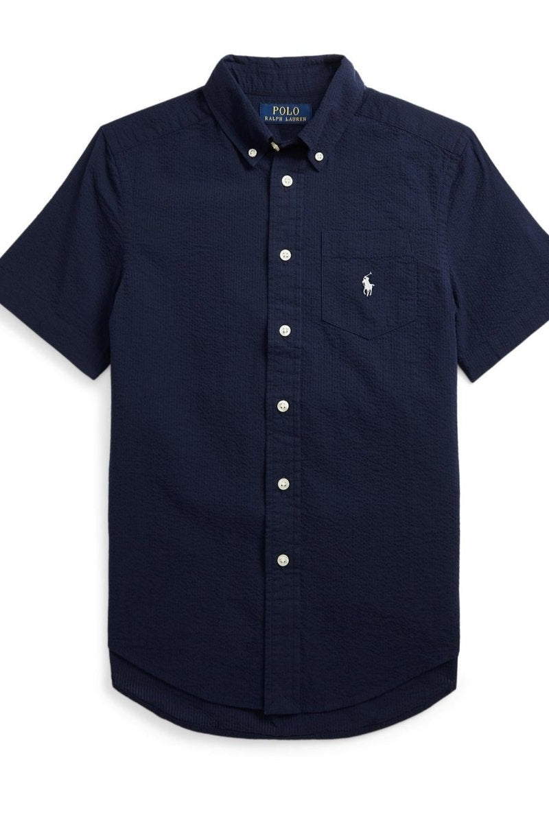 Polo Ralph Lauren Boys Short Sleeve Seersucker Shirt shirt
