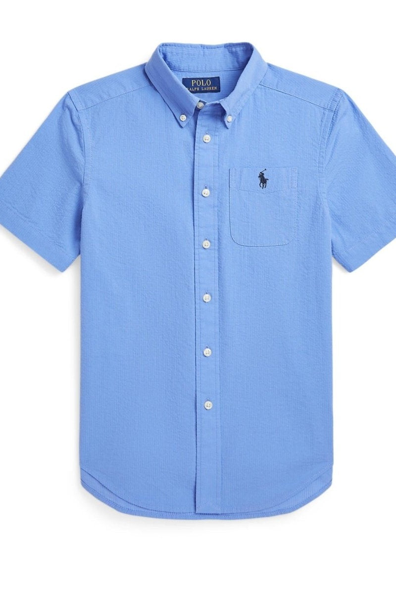 Polo Ralph Lauren Boys Short Sleeve Seersucker Shirt shirt