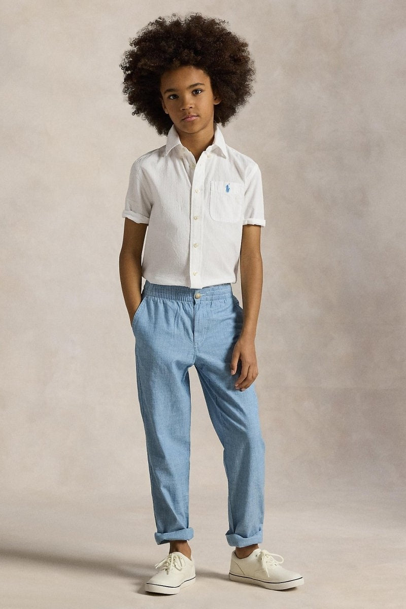 Polo Ralph Lauren Boys Short Sleeve Seersucker Shirt shirt