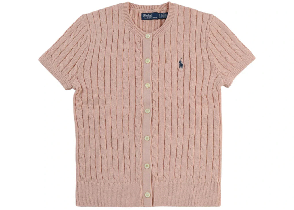 Polo Ralph Lauren Short Sleeve Crewneck Cardigan Pale Pink Men’s shirt