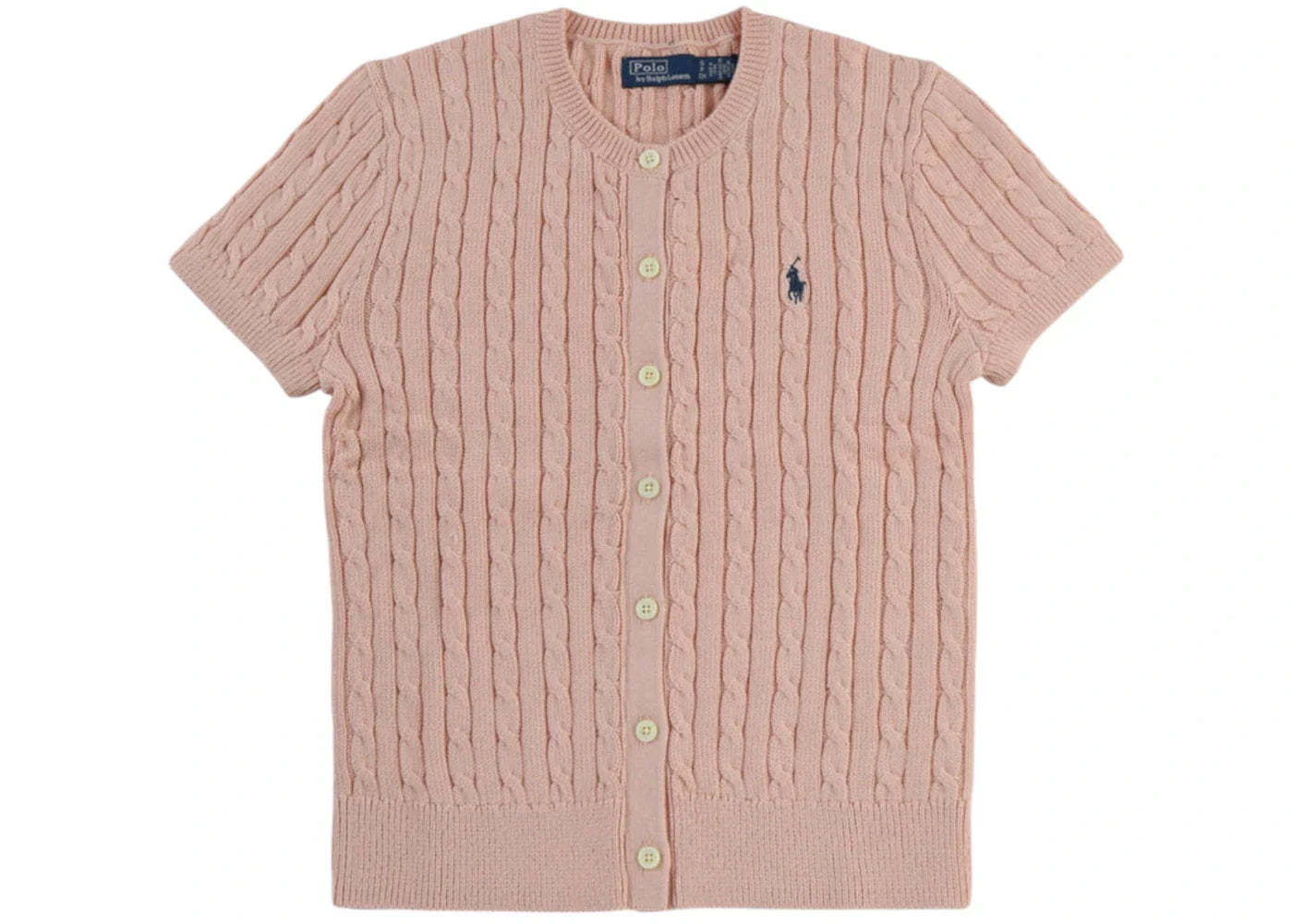 Polo Ralph Lauren Short Sleeve Crewneck Cardigan Pale Pink Men’s shirt