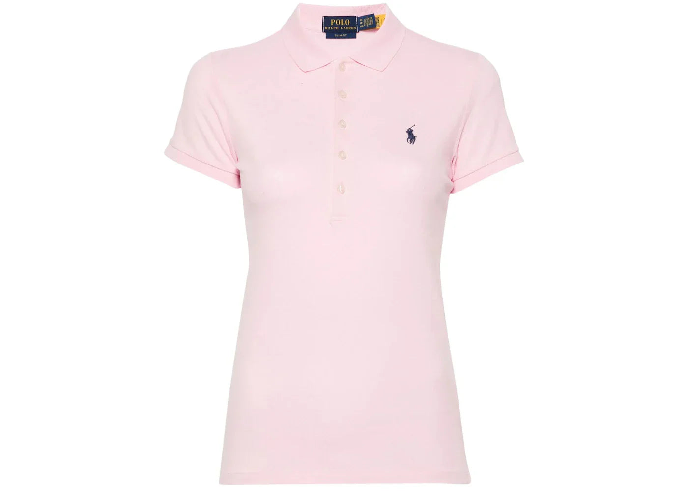 Polo Ralph Lauren Stretch Mesh Julie Polo Slim Short Sleeve Polo Shirt Sunkissed Pink shirt