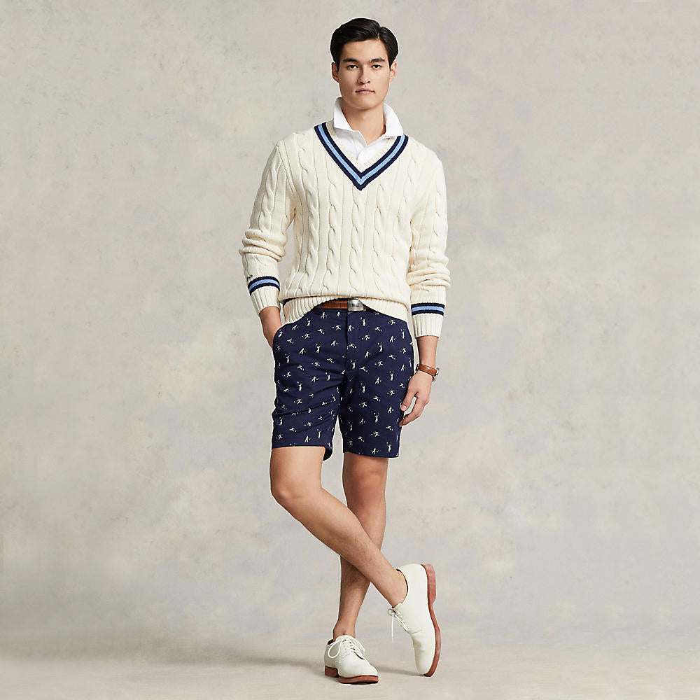Polo Performance Ralph Lauren Printed Straight Fit Chino Short - French Navy Playermen's pants