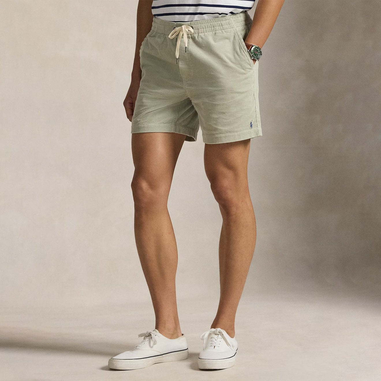 Polo Ralph Lauren 15 cm Polo Prepster Corduroy Shorts Khaki Stonemen's pants