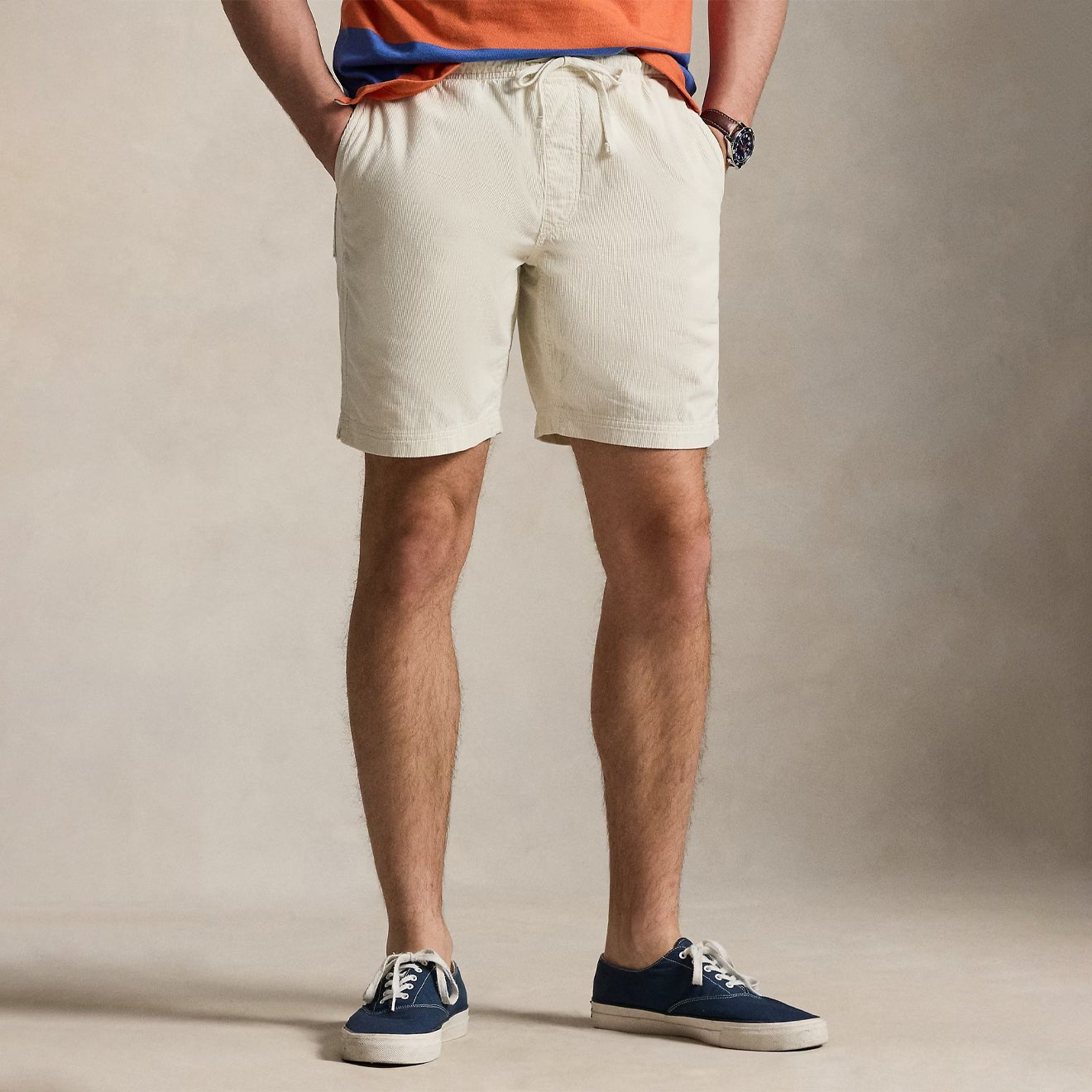 Polo Ralph Lauren 20.5 cm Classic Fit Corduroy Short Warm Creammen's pants