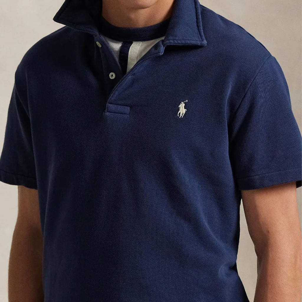 Polo Ralph Lauren Loopback Fleece Polo Collar Sweatshirt Cruise Navy Men’s shirt