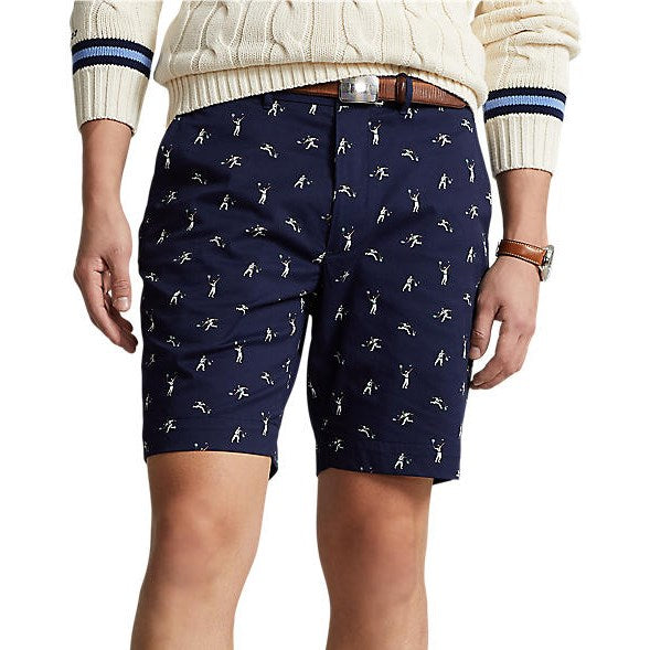 Polo Performance Ralph Lauren Printed Straight Fit Chino Short - French Navy Playermen's pants